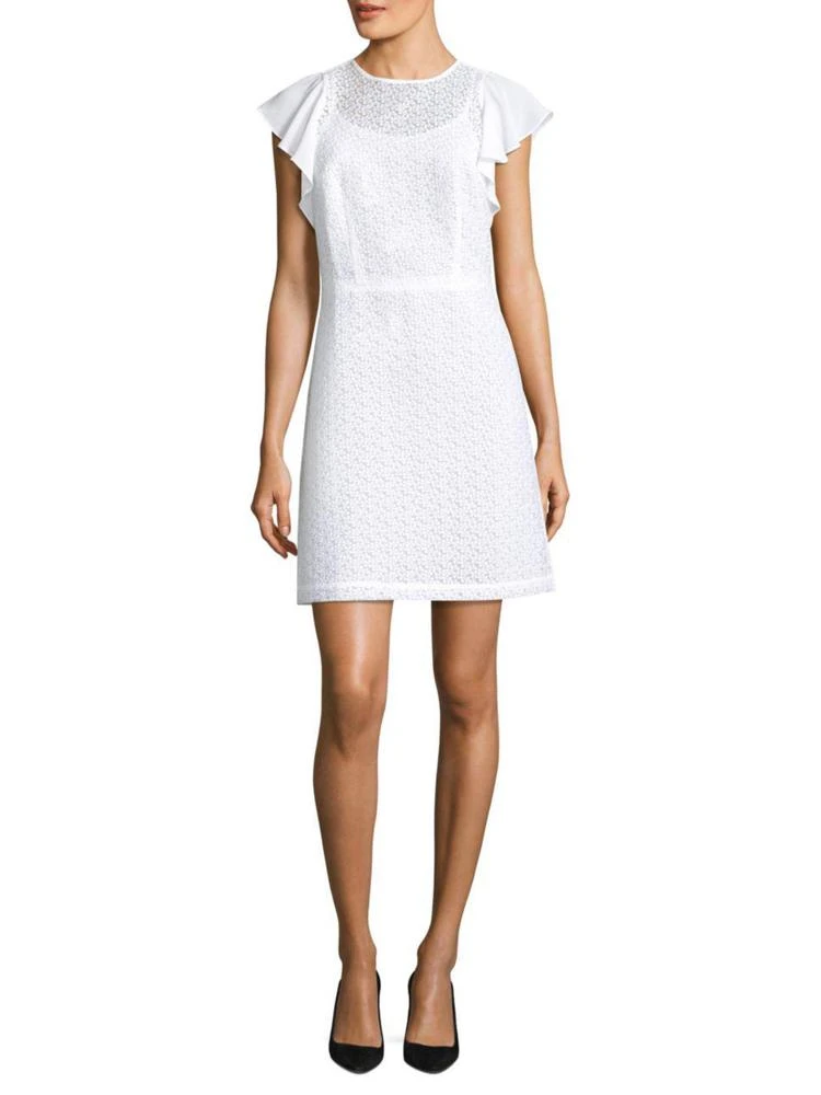商品Michael Kors|Ruffle-Sleeve Shift Dress,价格¥349,第1张图片