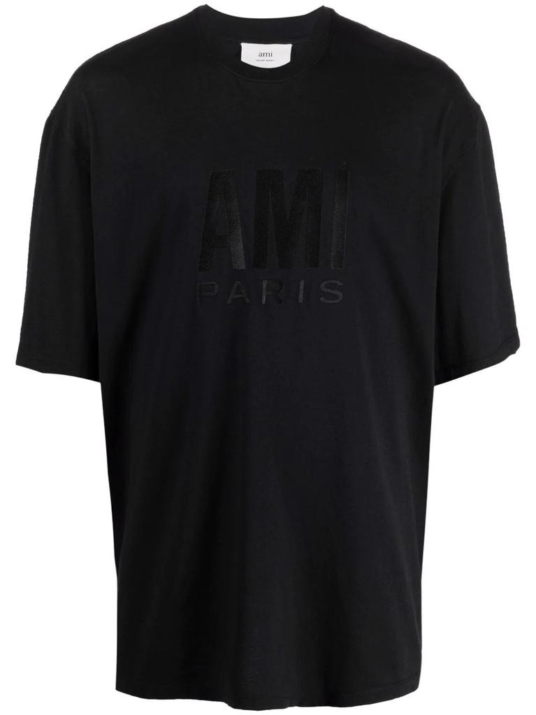 AMI PARIS tonal logo cotton T-shirt商品第1张图片规格展示