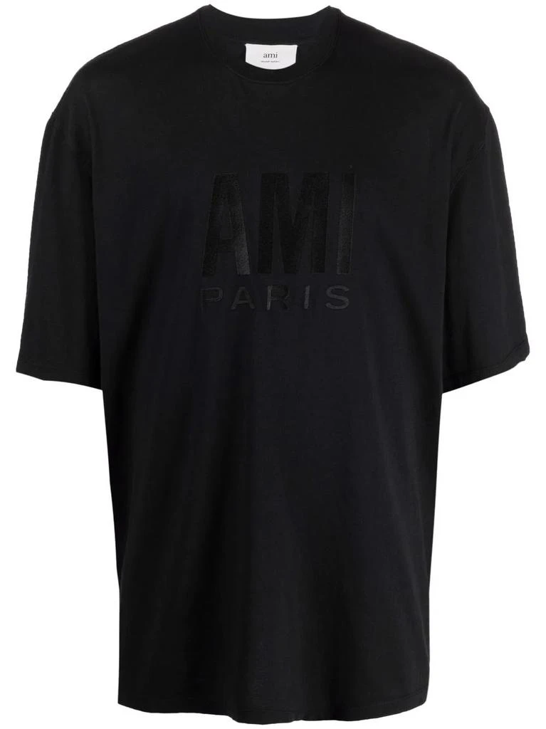 商品AMI|AMI PARIS tonal logo cotton T-shirt,价格¥752,第1张图片