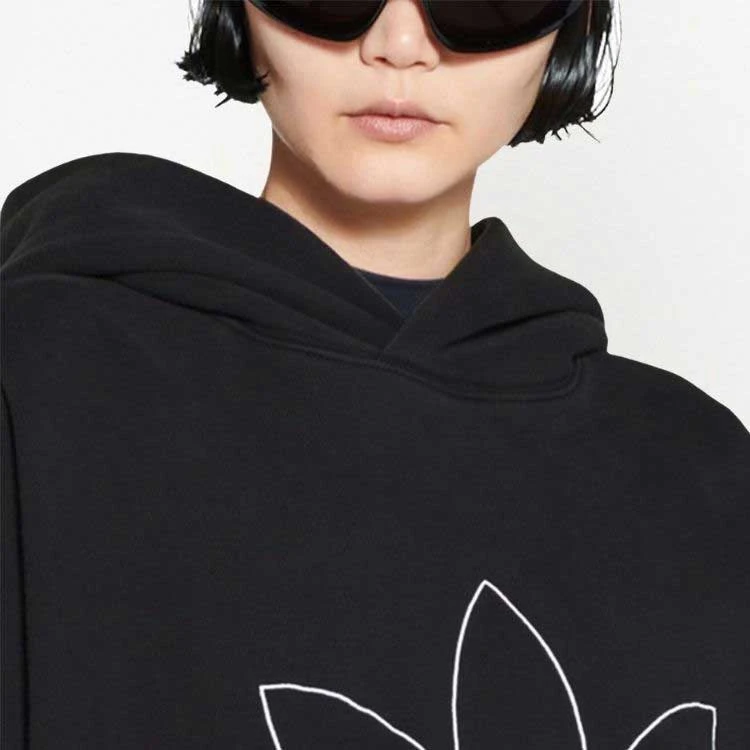 商品[国内直发] Balenciaga|巴黎世家 x adidas originals 联名款 SS23 Logo字母印花连帽卫衣 宽松版型 男女同款 黑色,价格¥5098,第10张图片详细描述