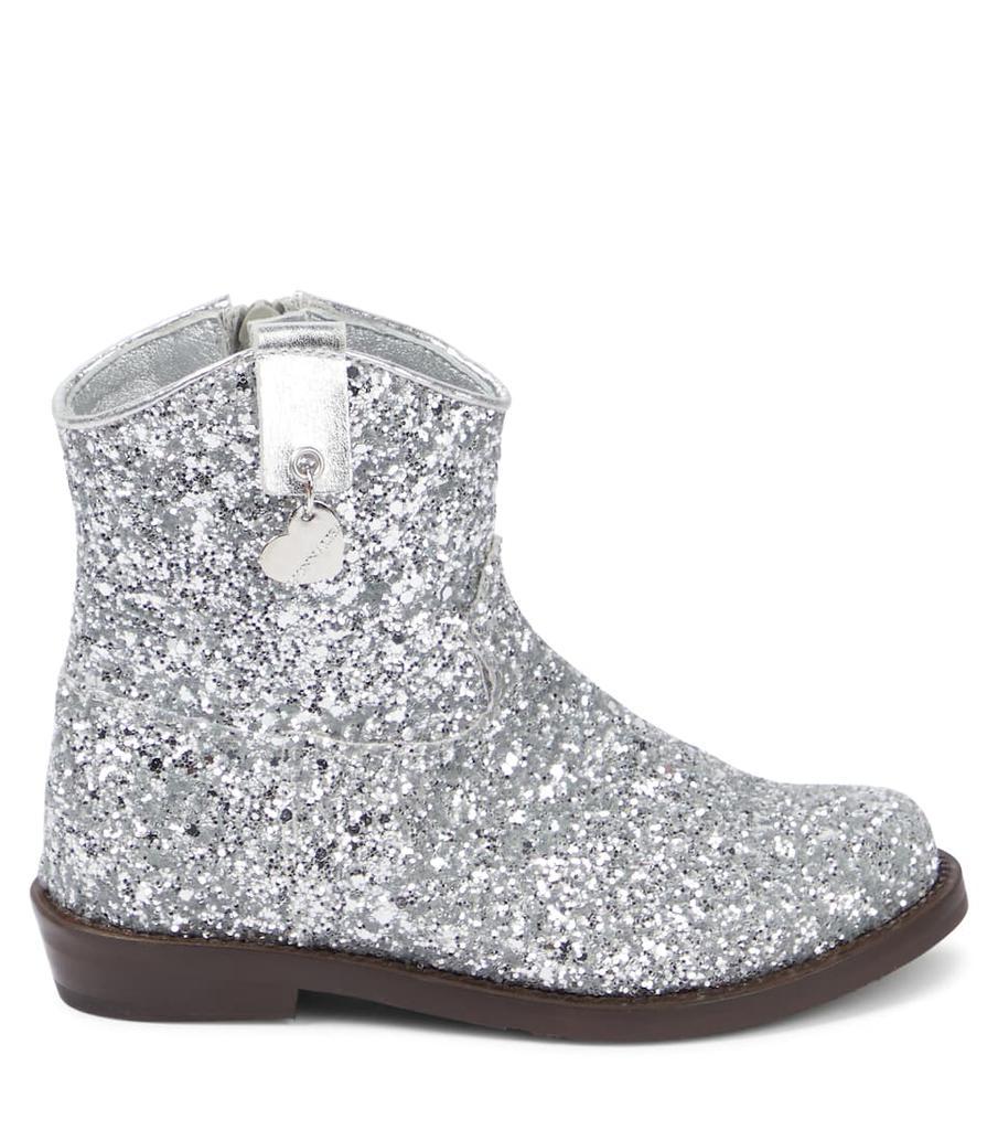 商品MONNALISA|Sequined ankle boots,价格¥1986,第6张图片详细描述