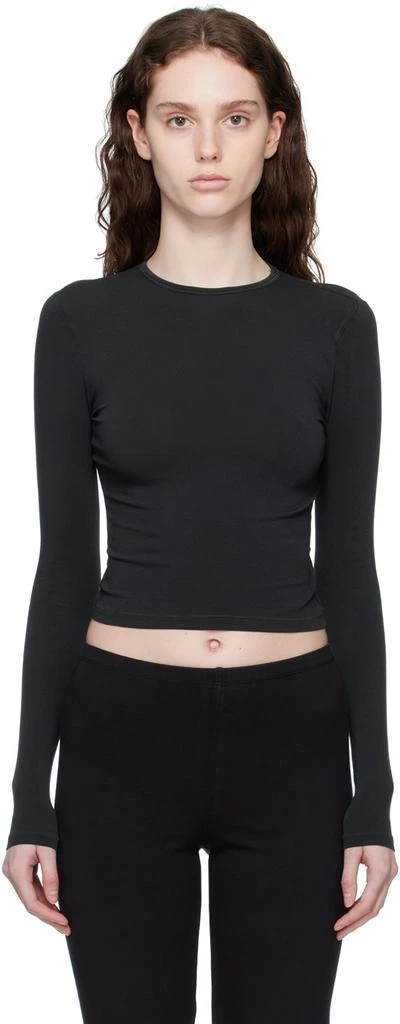 商品SKIMS|Black New Vintage Long Sleeve T-Shirt,价格¥549,第1张图片