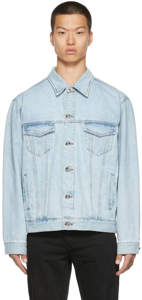 商品We11done|Blue Denim Oversize Trucker Jacket,价格¥2364,第1张图片