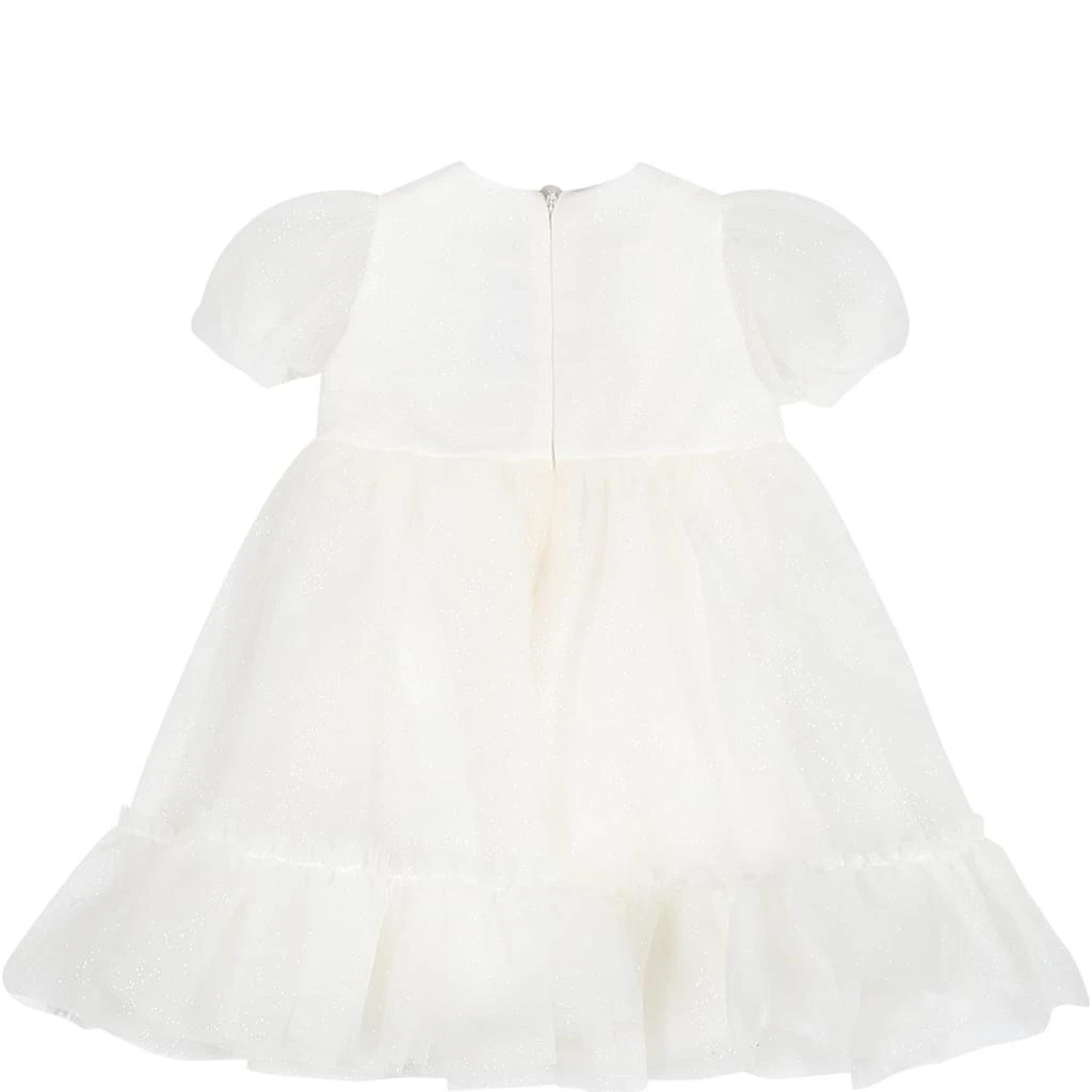 商品SIMONETTA|White Dress For Baby Girl,价格¥1893,第2张图片详细描述
