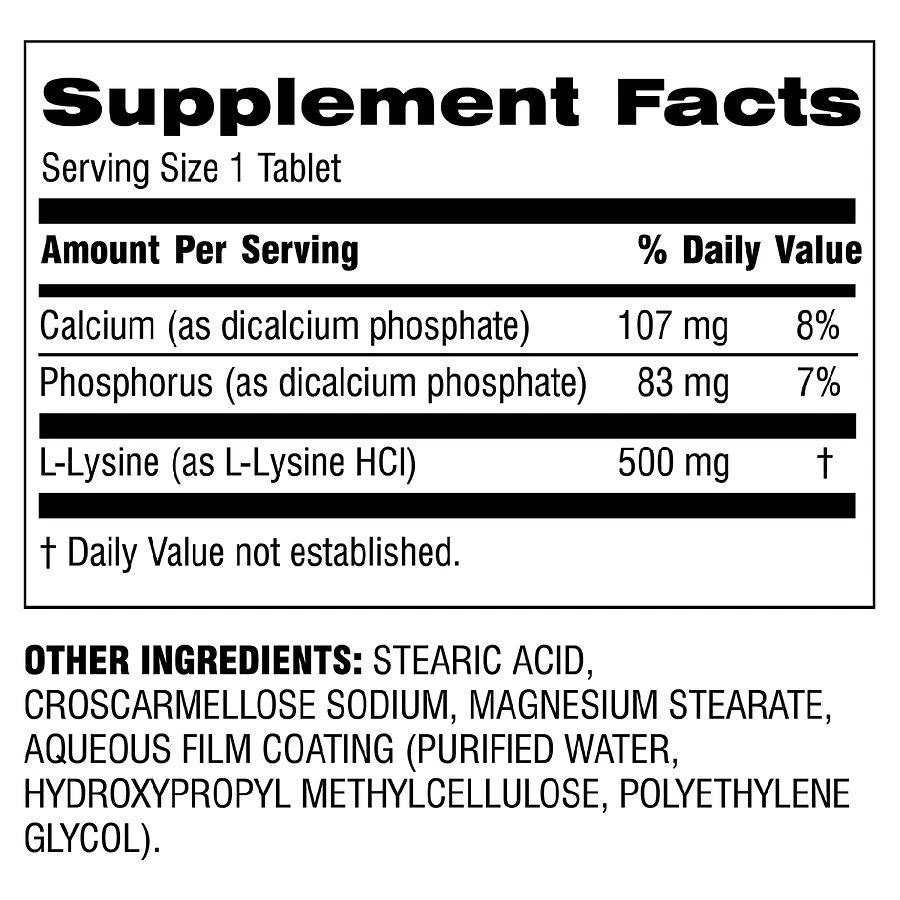 商品Botanic Choice|L-Lysine 500mg,价格¥54,第2张图片详细描述