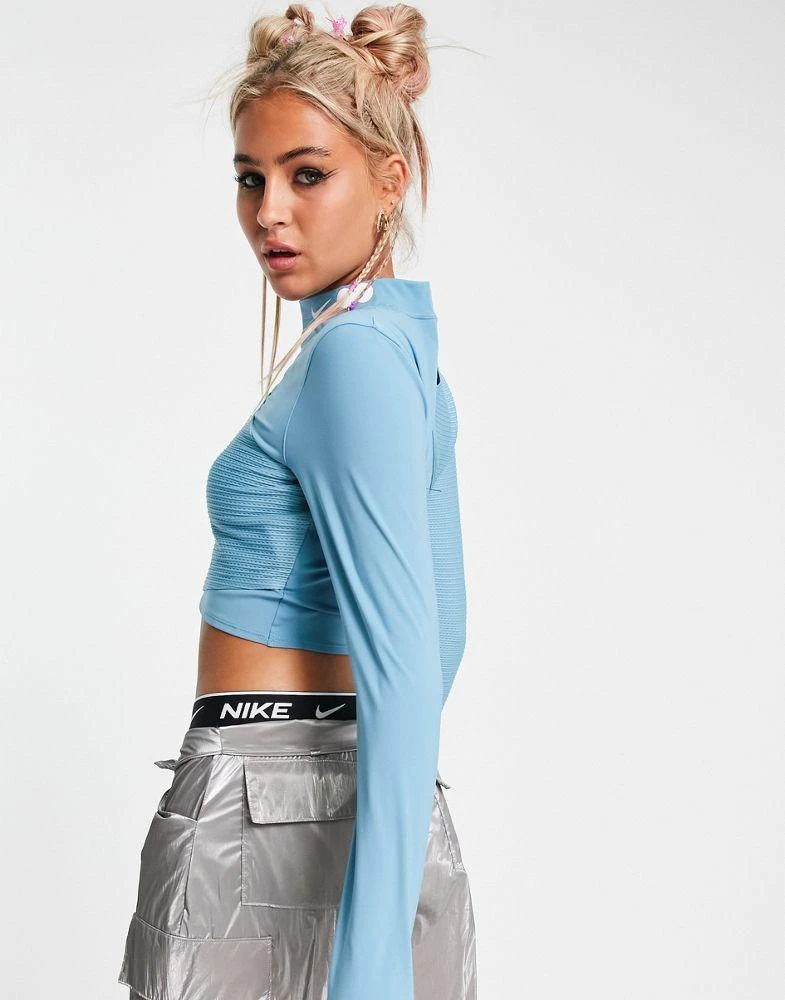 商品NIKE|Nike Naomi Osaka asymmetric long sleeve top in cerulean blue,价格¥277,第2张图片详细描述
