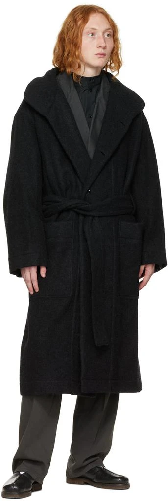 商品Lemaire|Black Bathrobe Coat,价格¥7316,第4张图片详细描述