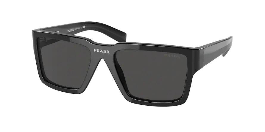Dark Grey Rectangular Mens Sunglasses PR 09YSF 1AB5S0 57商品第1张图片规格展示