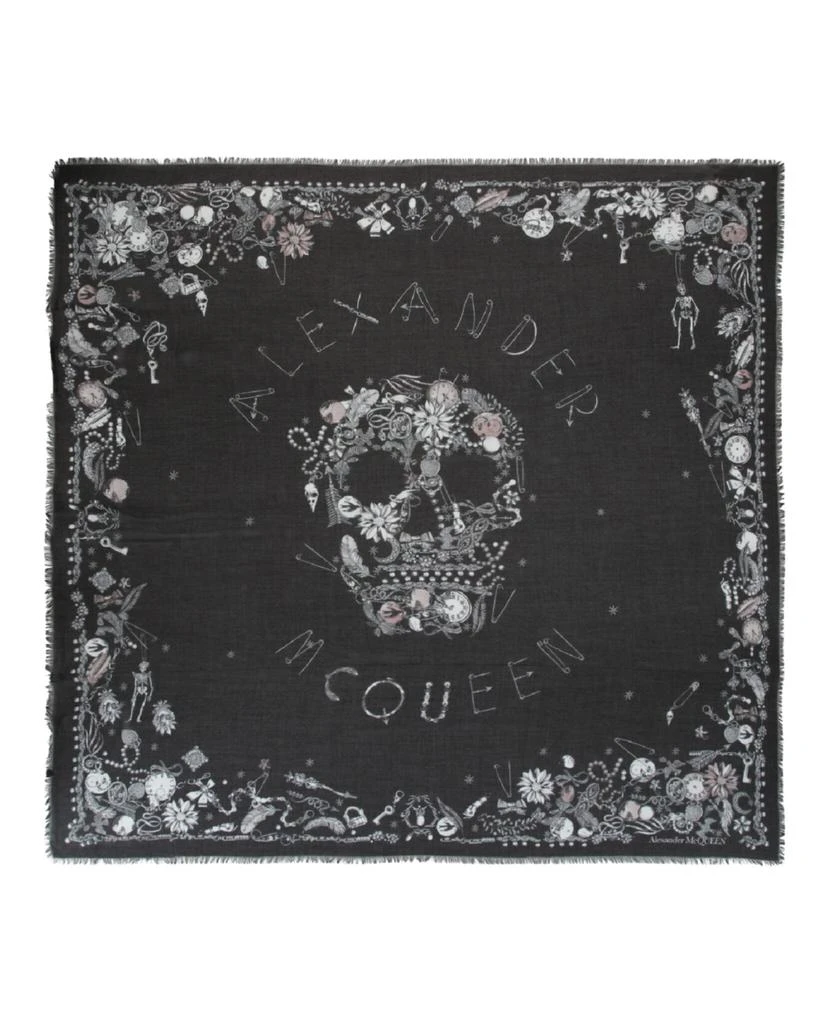 商品Alexander McQueen|Jewelled Skull Scarf,价格¥1505,第1张图片