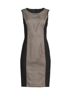 商品Karl Lagerfeld Paris|Mesh Panel Sheath Dress,价格¥335,第5张图片详细描述