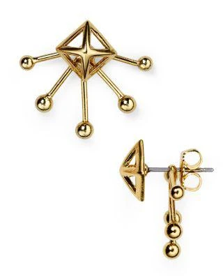 商品Rebecca Minkoff|Pyramid Fan Stud and Jacket Earrings,价格¥199,第1张图片