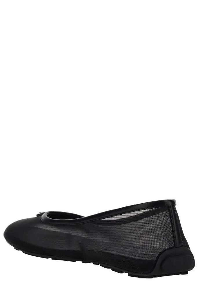 商品Prada|Prada All-Over Perforated Logo Plaque Ballerine Shoes,价格¥4132,第3张图片详细描述