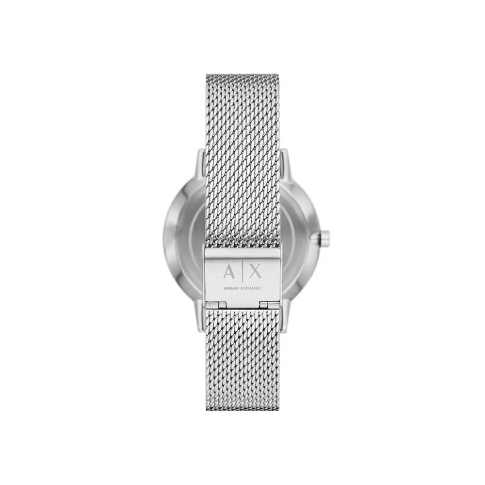 商品Armani Exchange|Men's Multifunction Silver-tone in Stainless Steel Mesh Bracelet Watch, 42mm,价格¥954,第3张图片详细描述