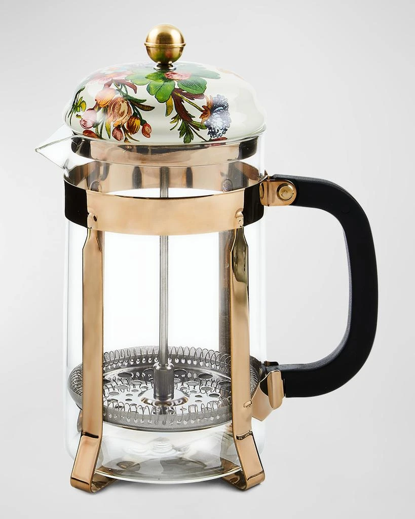 商品MacKenzie-Childs|White Flower Market French Press,价格¥766,第1张图片