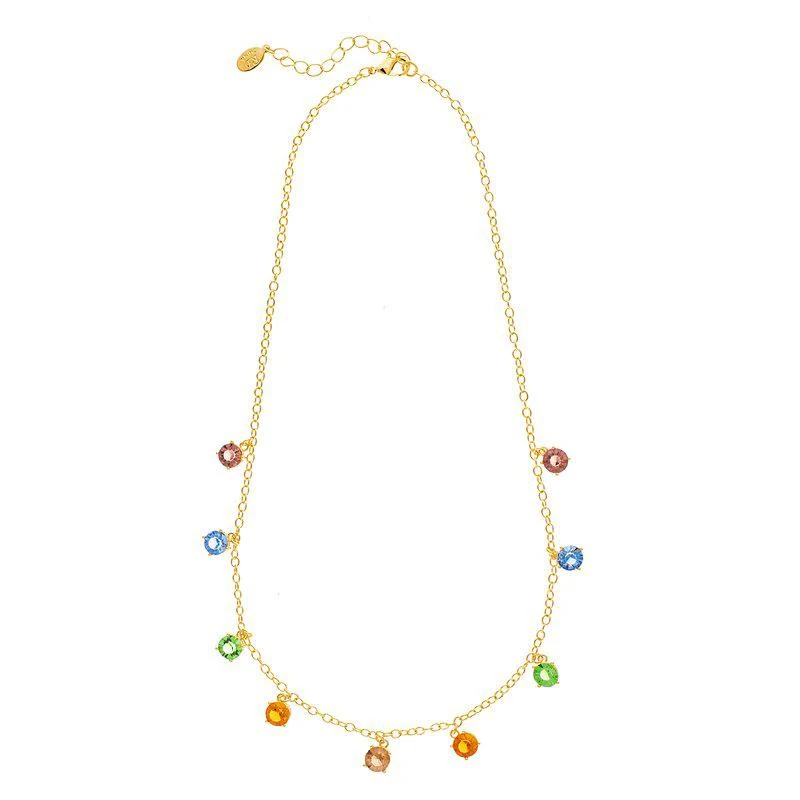 商品Rivka Friedman|Dangling Rainbow Crystal Necklace,价格¥453,第1张图片