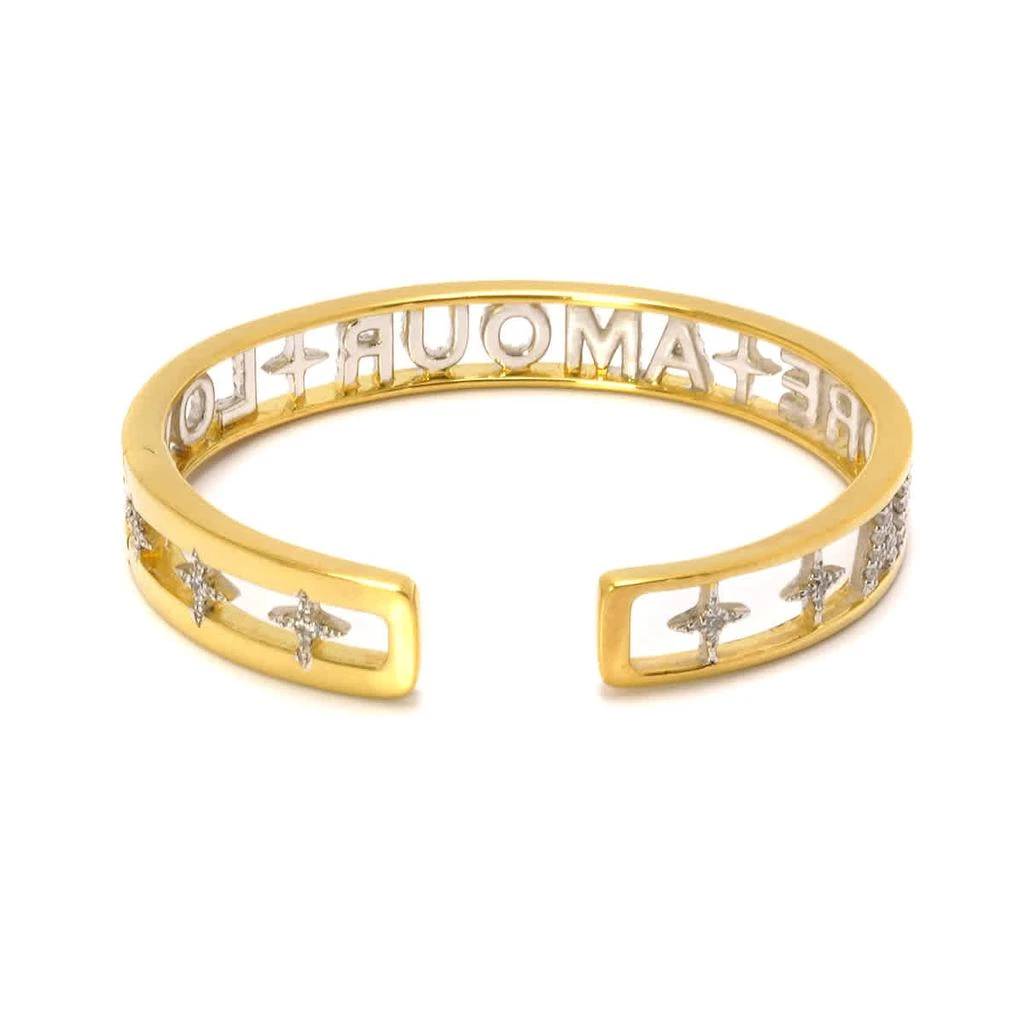 商品apm Monaco|Ladies Amour Love Open Cuff Bracelet,价格¥1416,第2张图片详细描述
