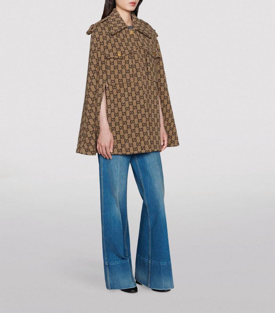 商品Gucci|Wool GG Supreme Cape,价格¥16681,第4张图片详细描述