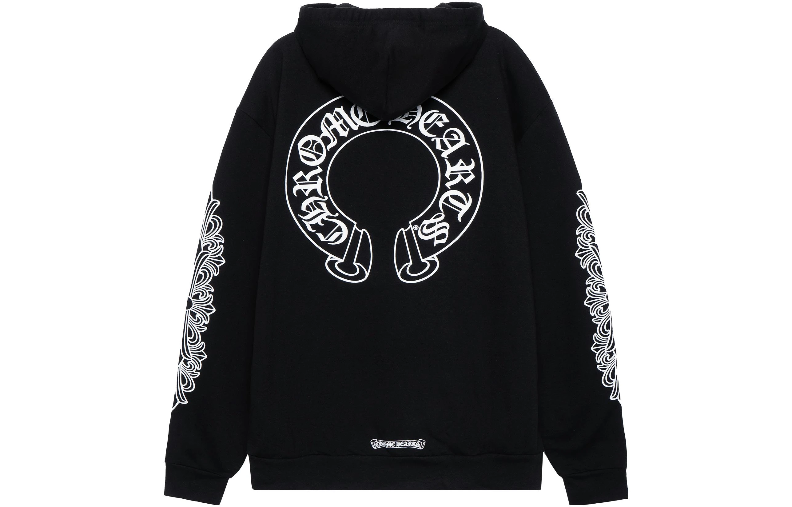 商品[国内直发] Chrome Hearts|马蹄十字架加绒卫衣  男女同款 黑色,价格¥9395,第3张图片详细描述