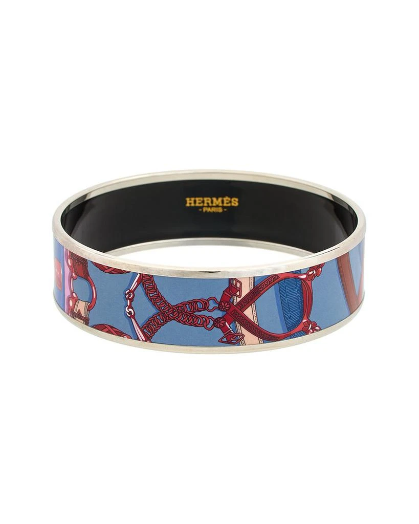 商品[二手商品] Hermes|Hermes Palladium Plated Cavald'or Surnaturel Enamel Bangle (Authentic Pre-,价格¥3964,第1张图片