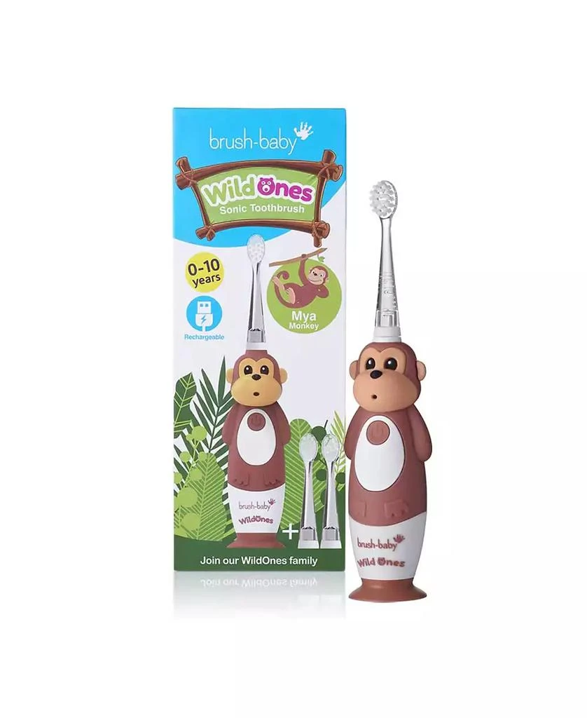 WildOnes Monkey Kids Electric Rechargeable Toothbrush | Childrens Electric Toothbrush | Animal Character Toothbrush 商品