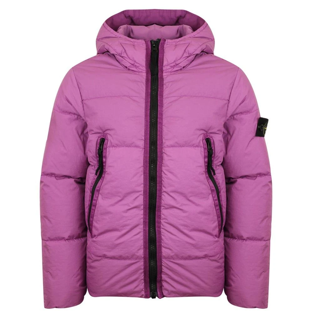 商品Stone Island Junior|Purple Real Down Jacket,价格¥2899,第1张图片