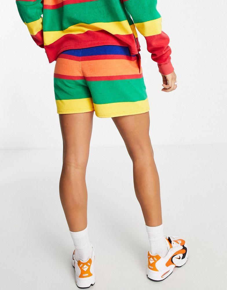 商品Ralph Lauren|Polo Ralph Lauren co-ord terry towelling shorts in multi stripe,价格¥856,第4张图片详细描述
