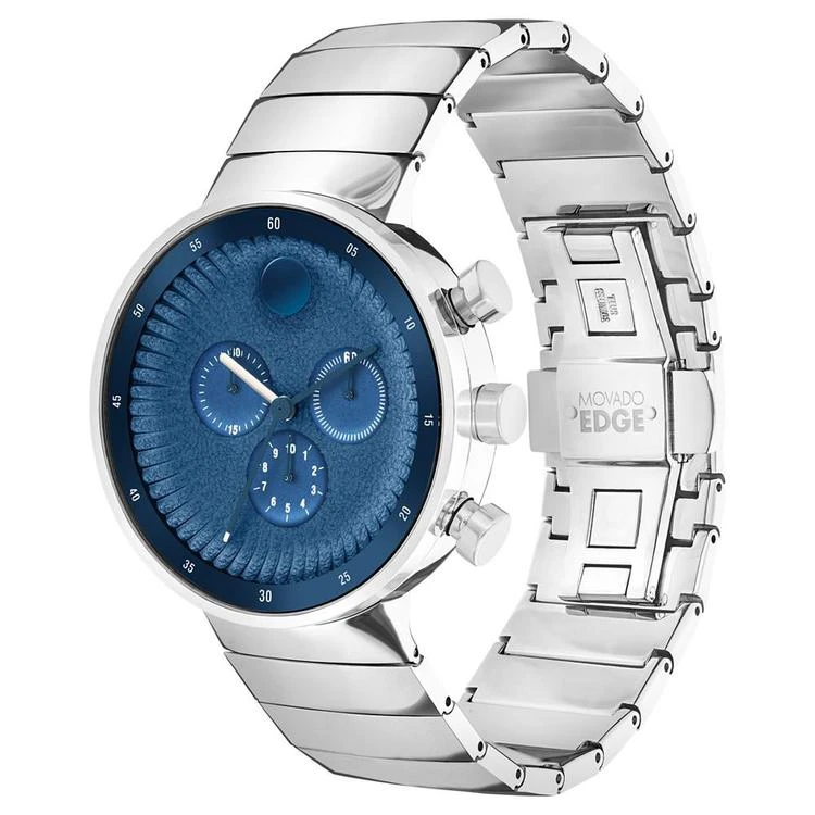 商品Movado|Men's Swiss Chronograph Edge Stainless Steel Bracelet Watch 42mm 3680030,价格¥6956,第2张图片详细描述