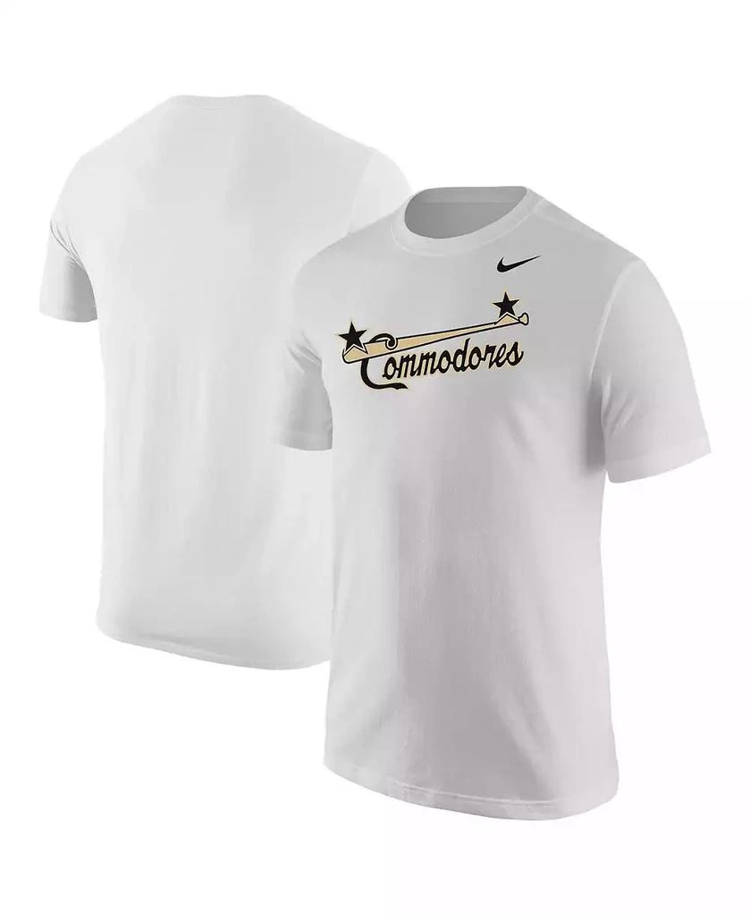 商品NIKE|Men's White Distressed Vanderbilt Commodores Baseball Vault T-Shirt,价格¥263,第1张图片