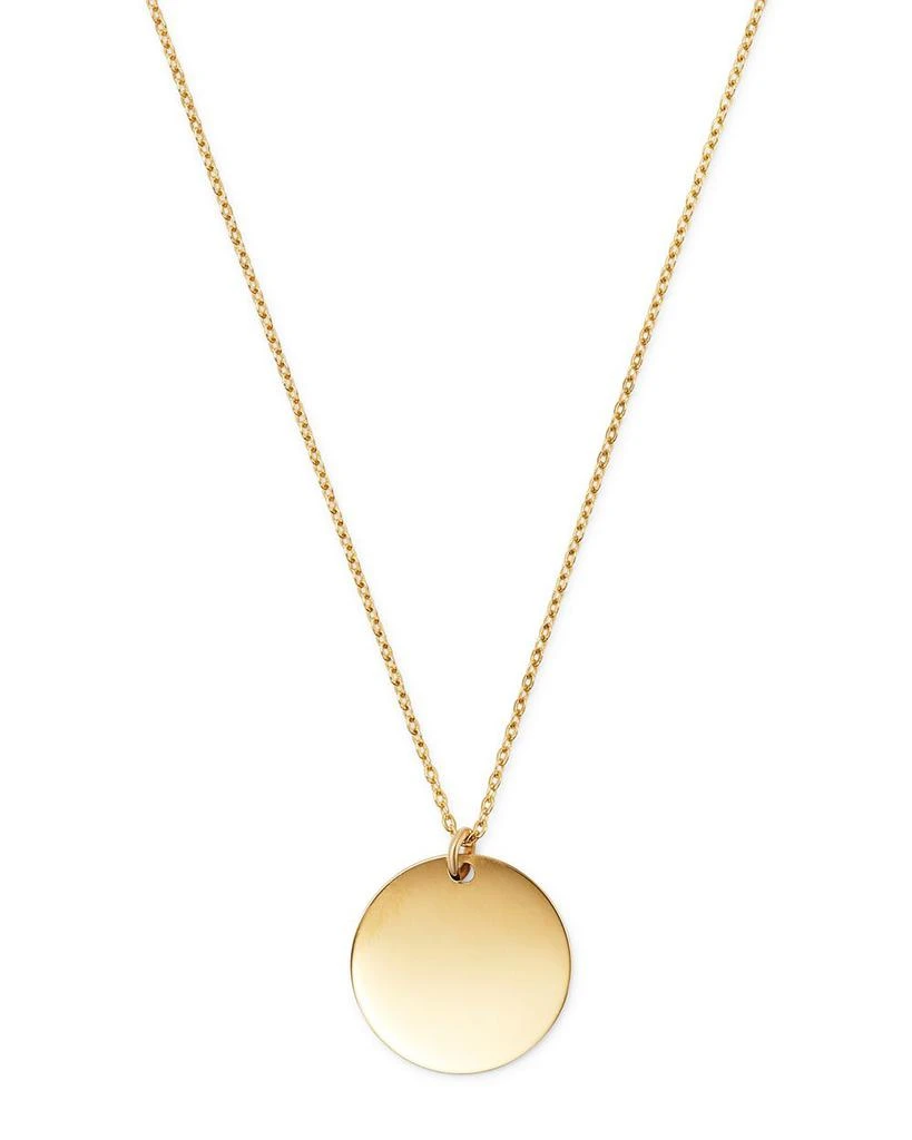 商品Moon & Meadow|14K Yellow Gold Disc Pendant Necklace, 17" - Exclusive,价格¥2010,第1张图片