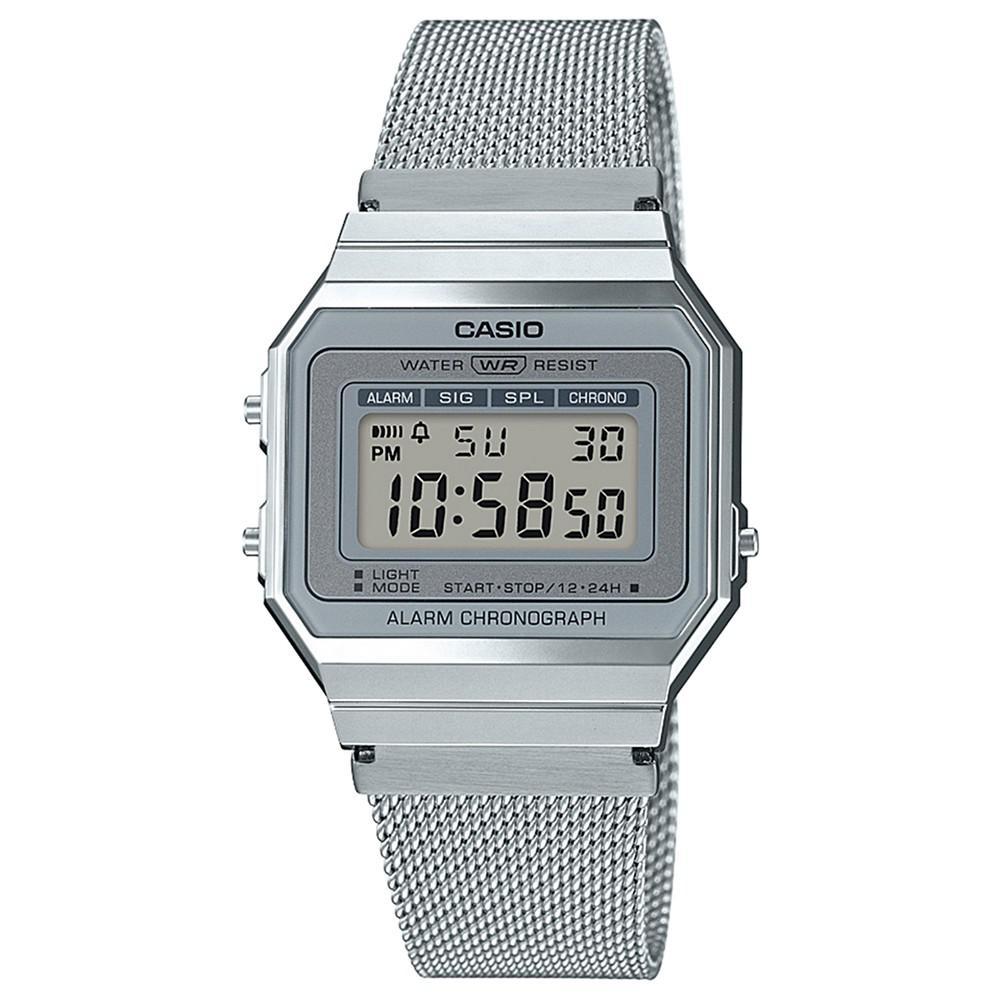 商品Casio|Unisex Digital Stainless Steel Mesh Bracelet Watch 35.5mm,价格¥484,第1张图片