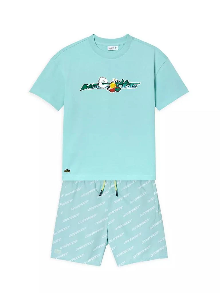 商品Lacoste|Little Kid's & Kid's Cartoon Logo Crewneck T-Shirt,价格¥180,第2张图片详细描述