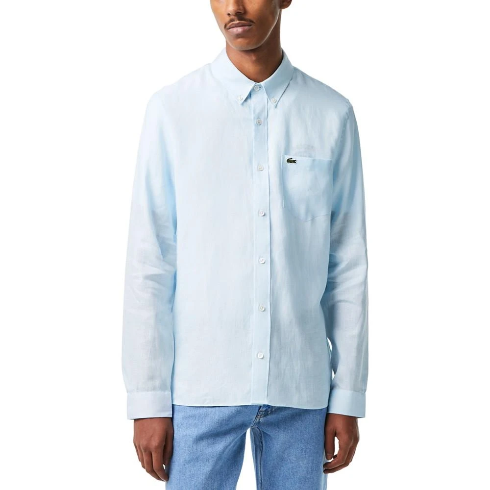 商品Lacoste|Men's Regular-Fit Linen Shirt,价格¥680,第1张图片