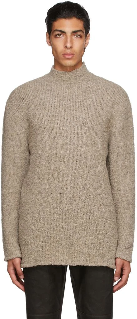 商品Our Legacy|Beige Wool Boucle Funnel Neck Sweater,价格¥992,第1张图片