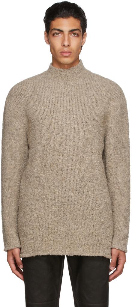 商品Our Legacy|Beige Wool Boucle Funnel Neck Sweater,价格¥2693,第1张图片