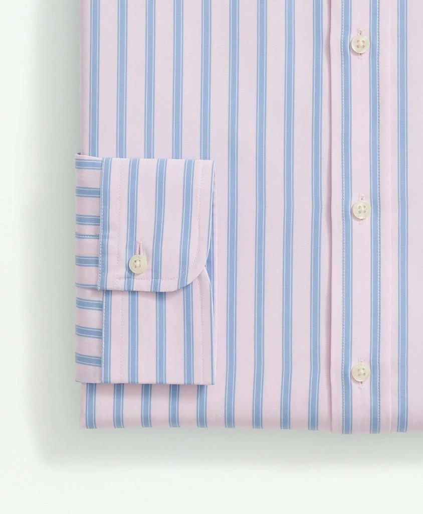 商品Brooks Brothers|Supima® Cotton Poplin Ainsley Collar, Framed Stripe Dress Shirt,价格¥496,第4张图片详细描述