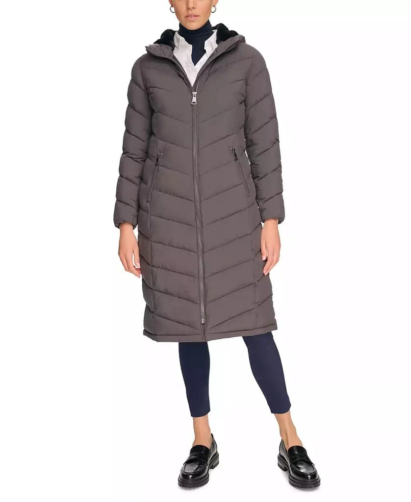 商品Calvin Klein|Women's Stretch Hooded Maxi Puffer Coat,价格¥942,第1张图片