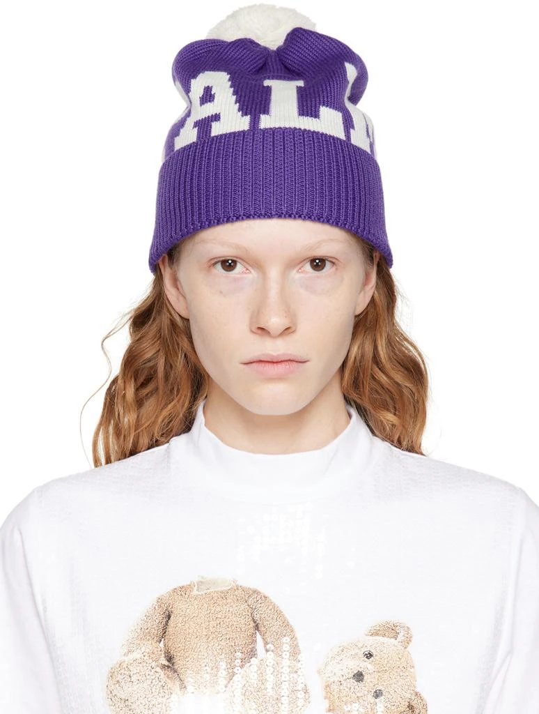 商品Palm Angels|Purple Pom-Pon Beanie,价格¥406,第1张图片