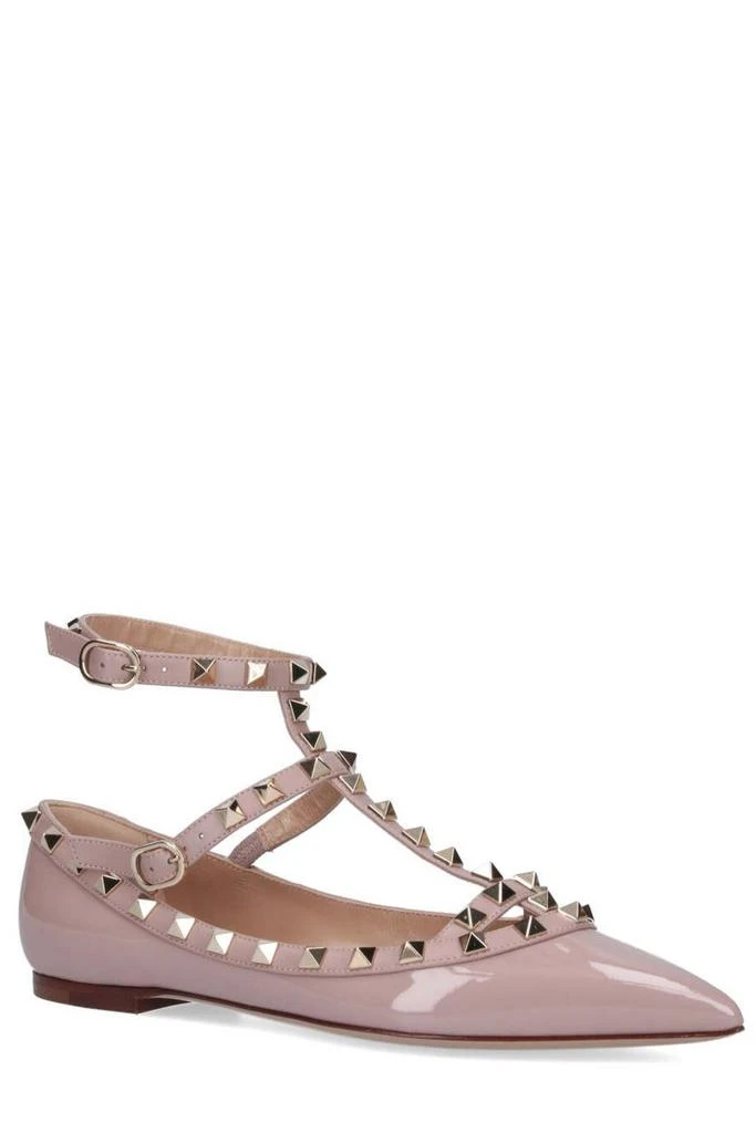 商品Valentino|Valentino Garavani Rockstud Pointed Toe Ballerina Shoes,价格¥4329,第2张图片详细描述