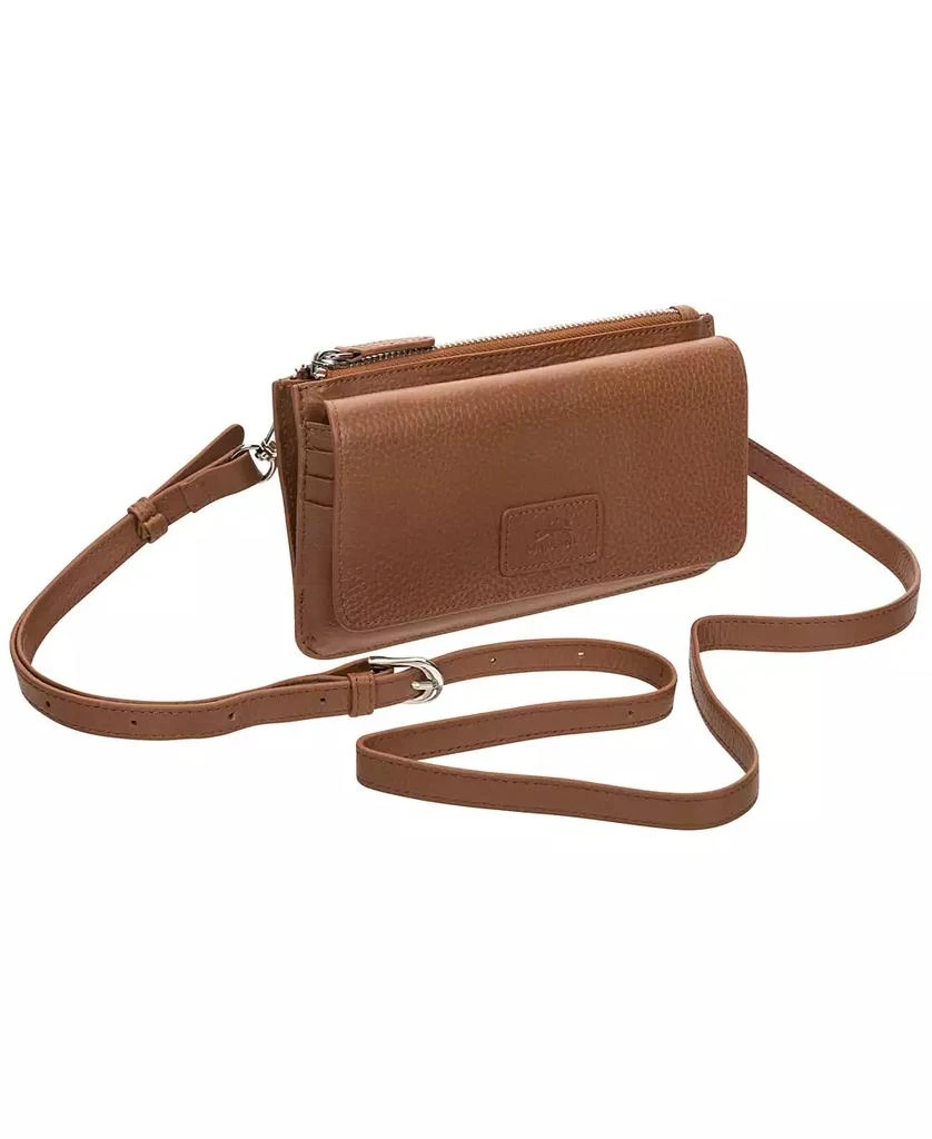 商品Mancini Leather Goods|Women's Pebbled Collection RFID Secure Crossbody Wallet,价格¥631,第2张图片详细描述