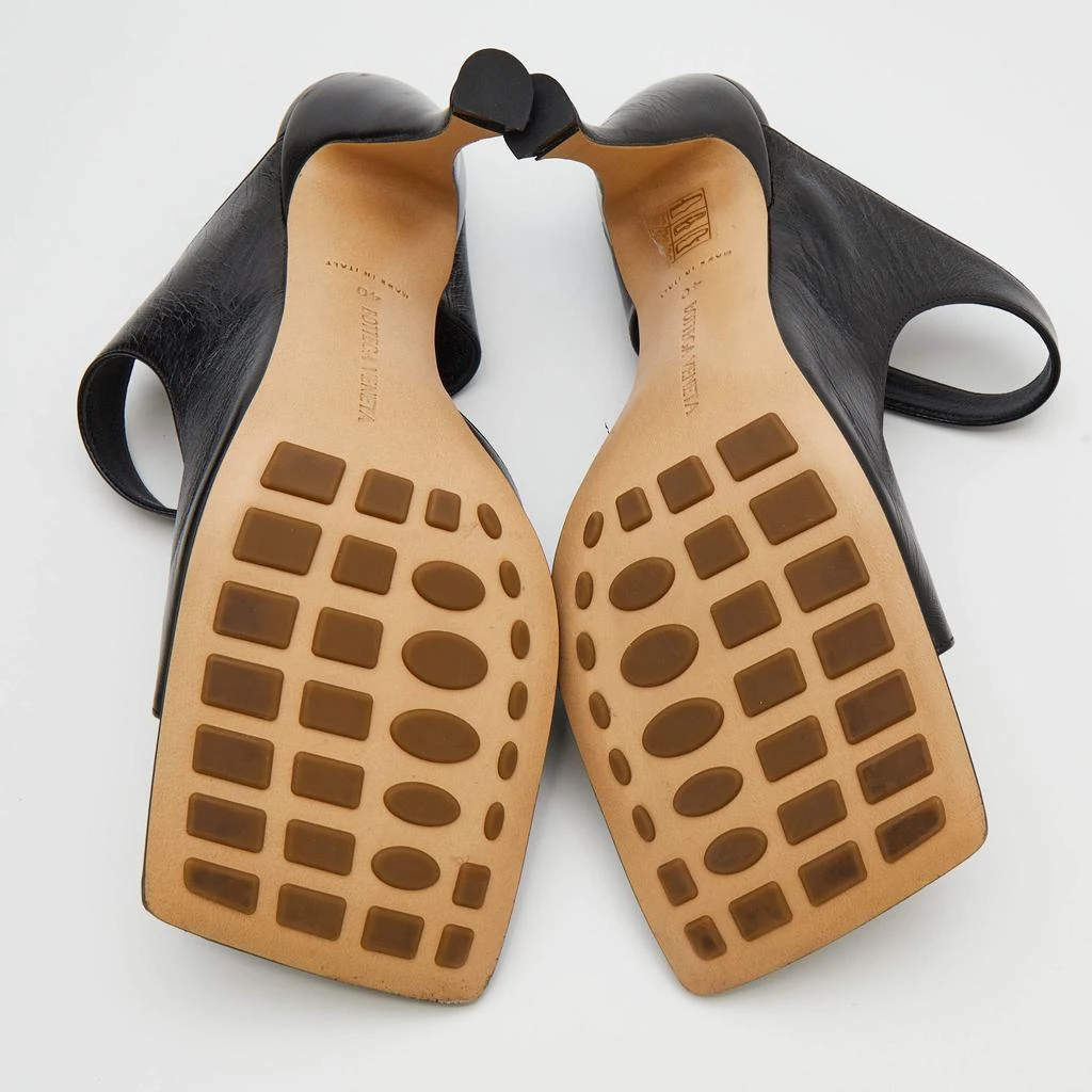 Bottega Veneta Black Leather Cutout Slide Sandals Size 40 商品