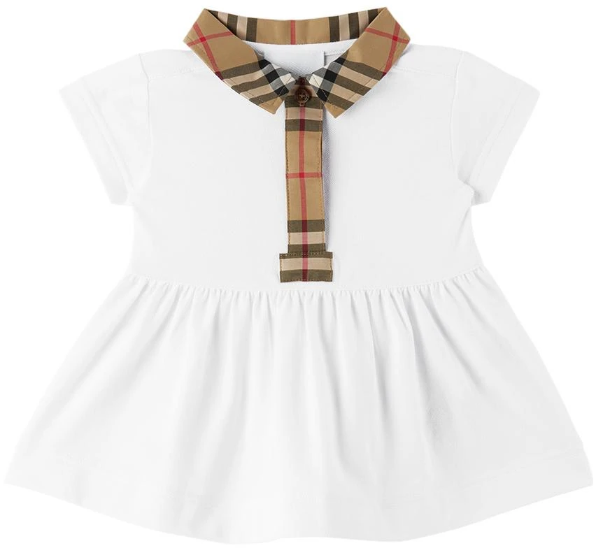 商品Burberry|白色格纹婴儿连衣裙 & 短裤套装,价格¥1553,第2张图片详细描述