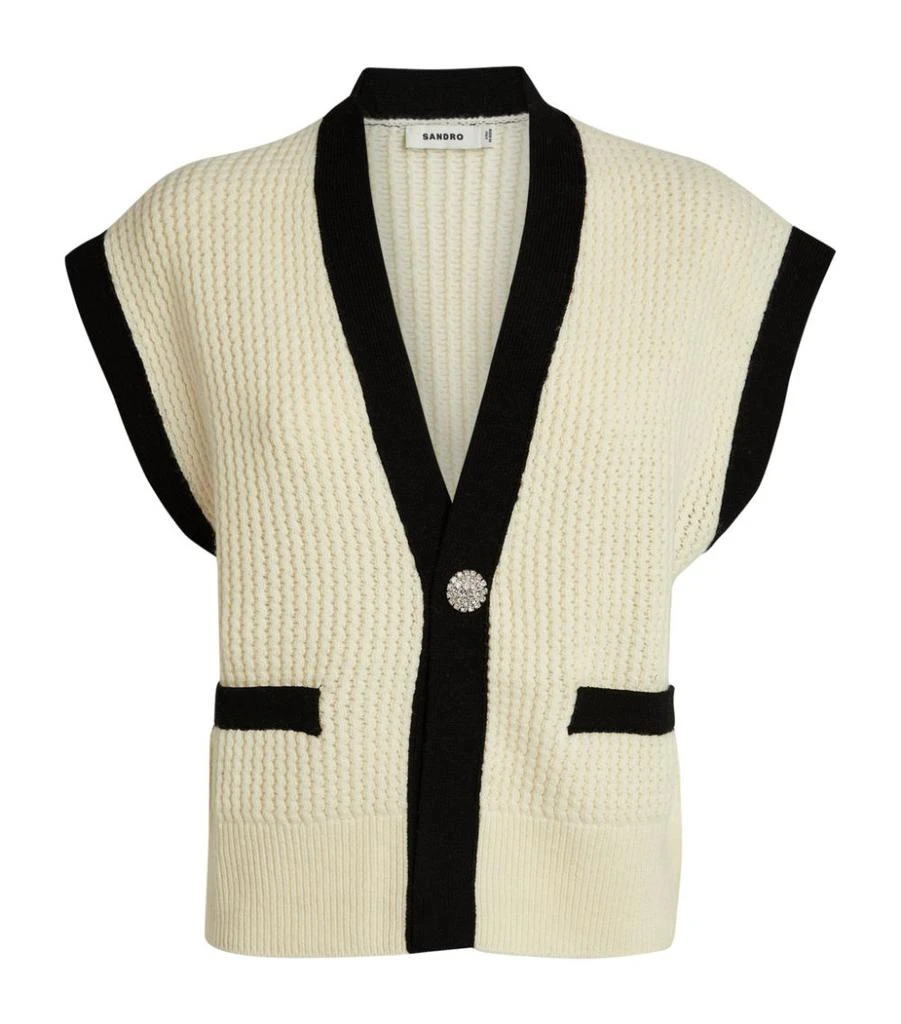 商品Sandro|Sleeveless Cardigan,价格¥1620,第1张图片