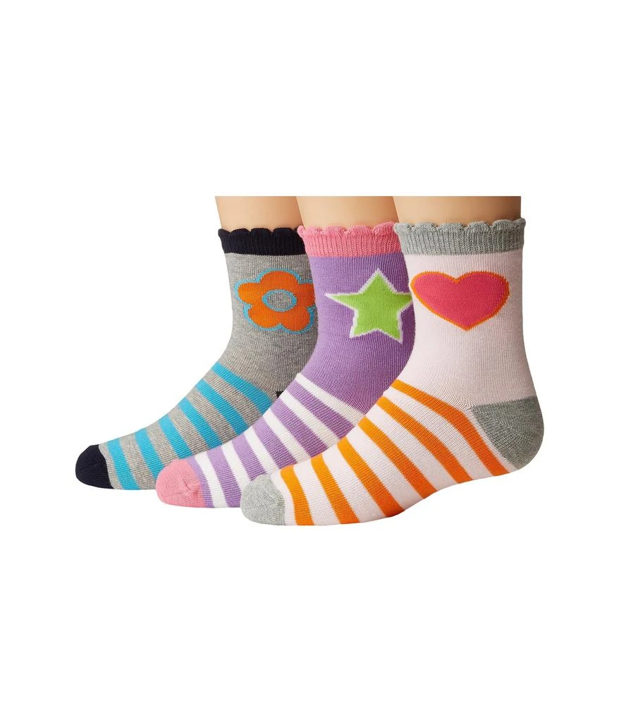 商品Jefferies Socks|Pink/Purple/Grey Crew 3-Pack (Toddler/Little Kid/Big Kid),价格¥101,第1张图片
