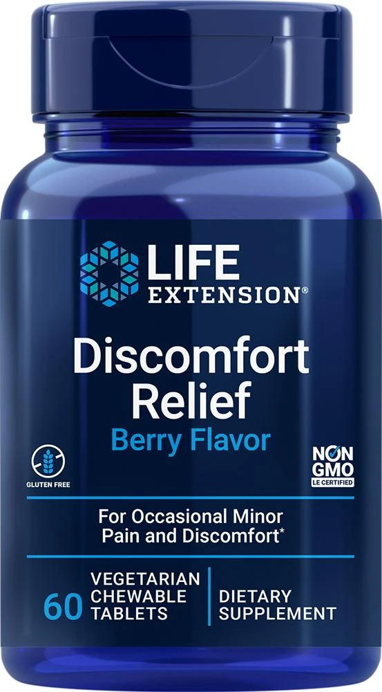 商品Life Extension|Life Extension Discomfort Relief, Berry Flavor (60 chewable tablets, Vegetarian),价格¥205,第1张图片