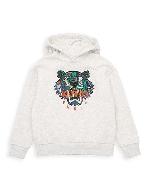 商品Kenzo|Little Kid's &amp; Kid's Embroidered Logo Hoodie,价格¥672,第1张图片