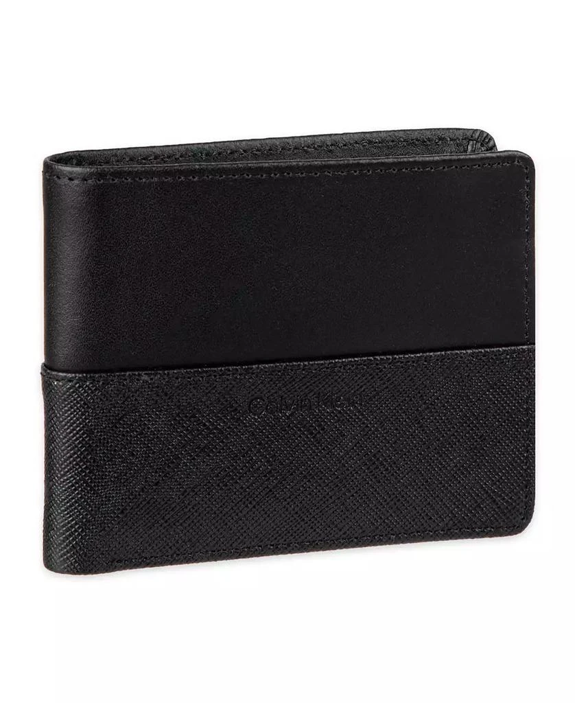 商品Calvin Klein|Men's RFID Overlapping Saffiano Slimfold Wallet,价格¥228,第2张图片详细描述