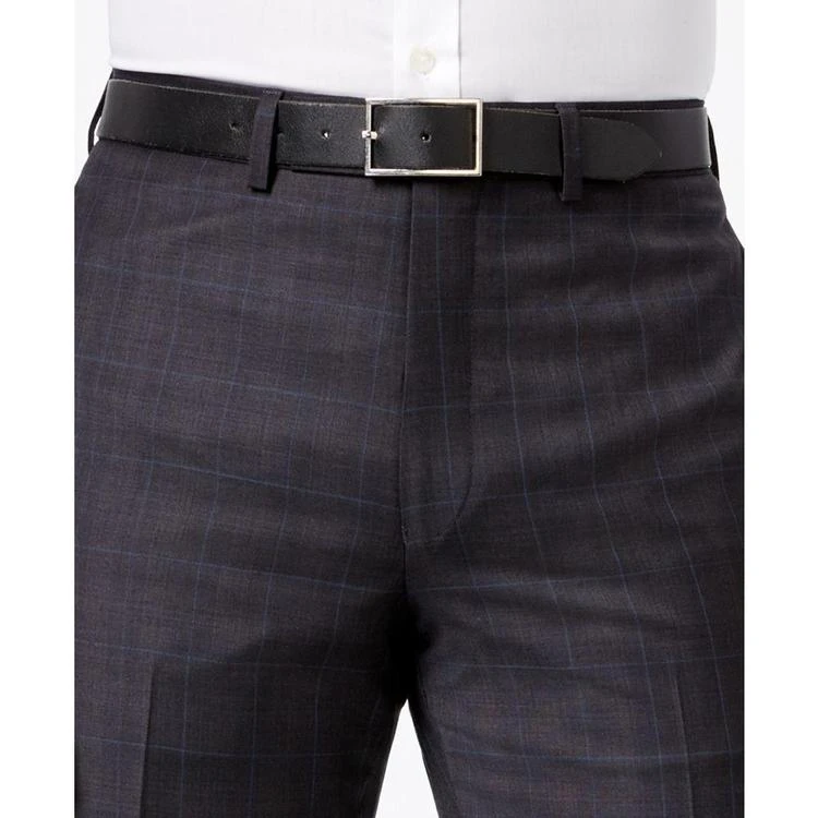 X-Fit Men's Charcoal/Dark Brown/Blue Windowpane Slim Fit Suit 商品