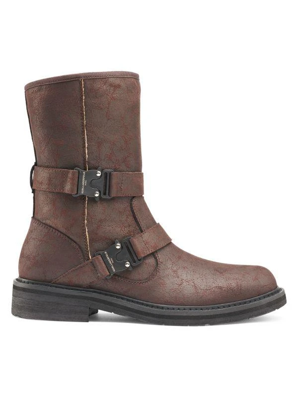 商品Karl Lagerfeld Paris|Faux Shearling Biker Boots,价格¥732,第1张图片