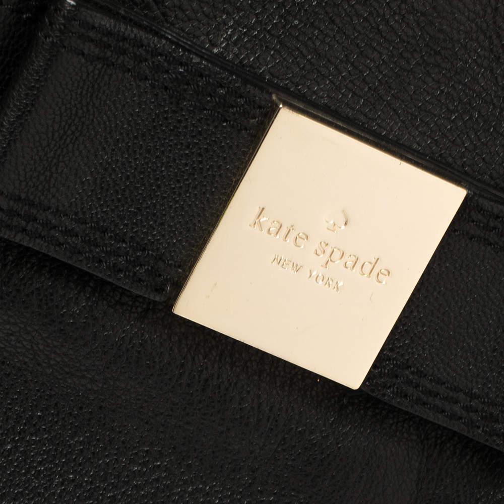 商品[二手商品] Kate Spade|Kate Spade Black Leather Bow Tote,价格¥1305,第7张图片详细描述