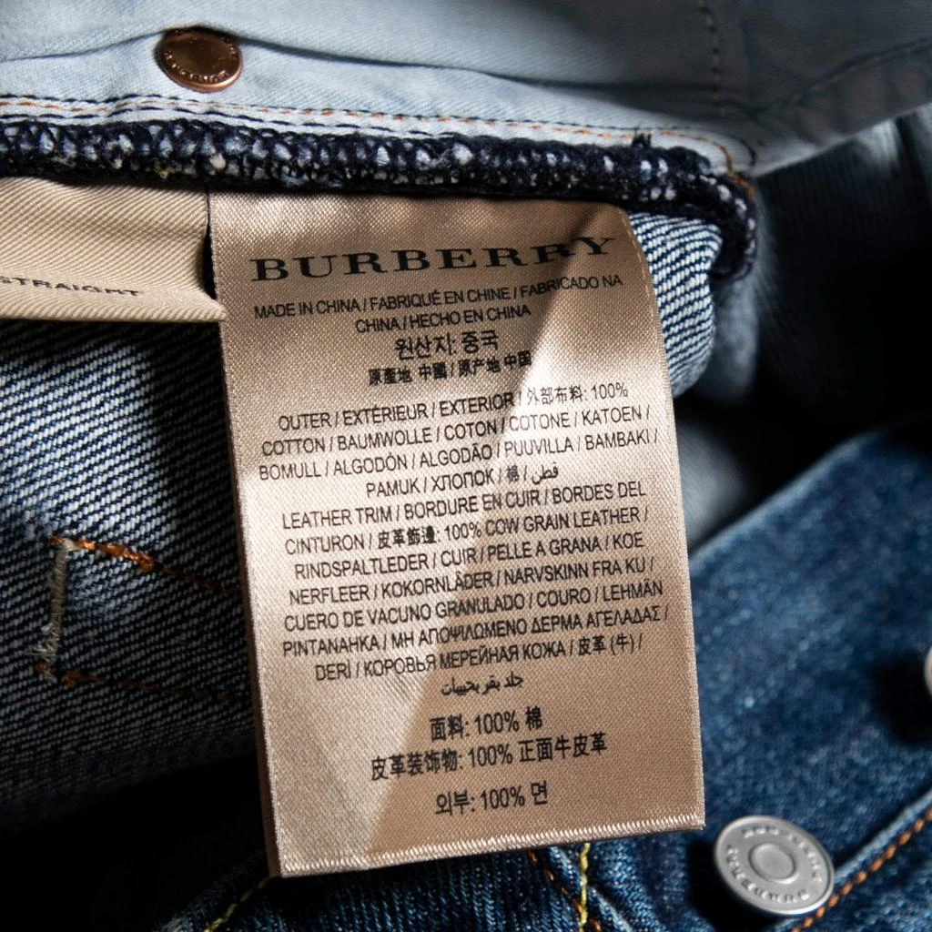 商品Burberry|Burberry Navy Blue Denim Straight Fit Jeans S,价格¥2314,第5张图片详细描述